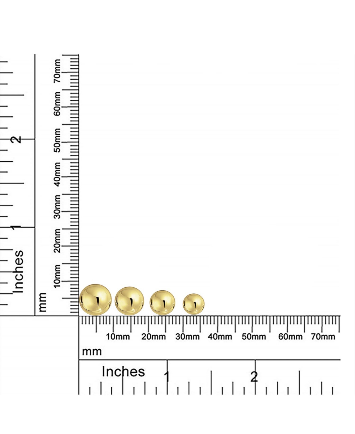 Bling Jewelry Timeless Classic Round Yellow 14K Gold Bead Ball Stud Earrings