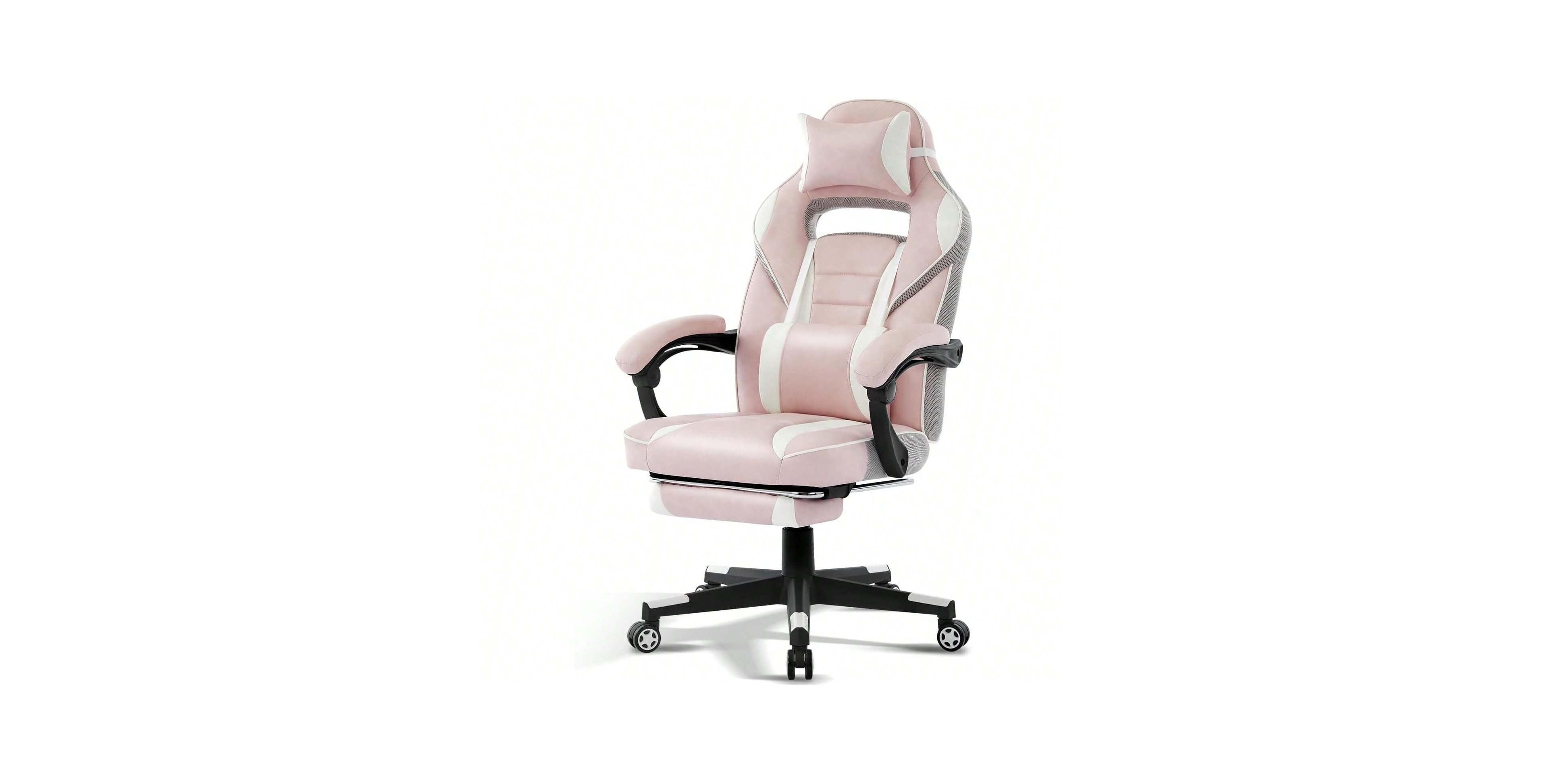 Gaomon Video Gaming Chair With Massage Lumbar Support And Footrest Height Adjustable Big And 50.3inch Tall Ergonomic Pu Leather