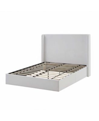 Carmen Upholstered Wingback Bed Frame with 52.3" High Headboard, King Size