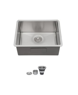 23x18x9inch Undermount Kitchen Sink Single Bowl Stainless Steel 16 Gauge Deep Basin