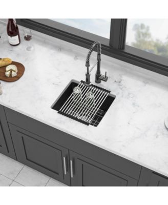 17.71x15.74x9 Inch Granite Composite Quartz Undermount Kitchen Sink