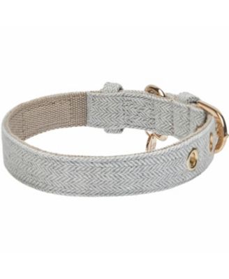 Textured Tweed Dog Collar With Detachable Bowtie Accessory