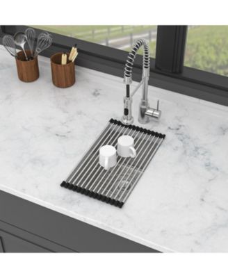 12x18x8 Inch Undermount Stainless Steel Kitchen Sink 16 Gauge T304 Single Bowl With Dish Grid Drain Assembly Drying Rack