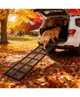 Folding Portable Dog Ramp Extra Long and Wide Dog Car Ramp in Black
