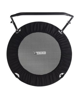 Stamina inMotion 40" Round Fitness Trampoline with Adjustable Handlebars, Black