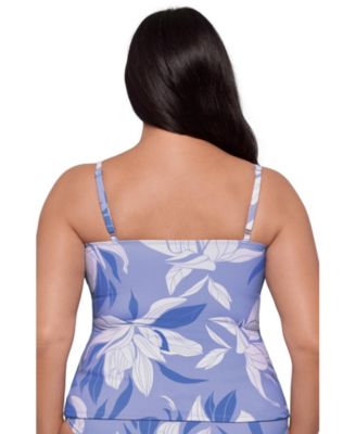 Women's S3 Smoothing Classic Shirred-Front Tankini Swimsuit Top