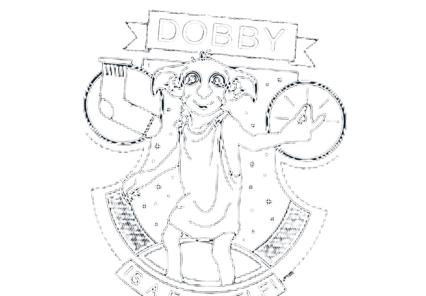 Мужская футболка Harry Potter Dobby The Free Elf, цвет: Тёмно-синий — фото 3