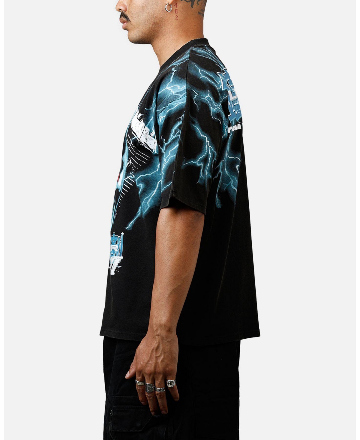 Loiter Men's Greaser Vintage T-Shirt Black/Blue