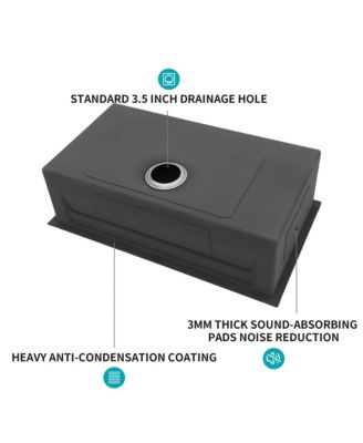 Undermount Workstation Kitchen Sink Stainless Steel Single Bowl 16 Gauge