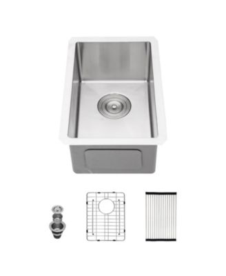 Undermount Kitchen Sink Single Bowl Stainless Steel 16 Gauge Deep Basin