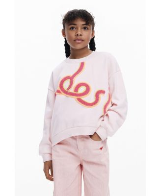 Desigual Girlss Loop logo Sweatshirt - Light pink 50$