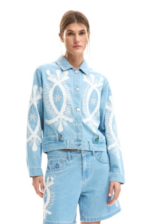 Женские куртки Desigual Women's Denim jacket with embroidery