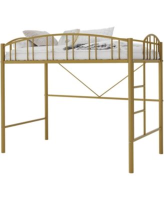 Easy Assembly Twin Size Loft Bed Heavy Duty Metal Loft Bed Frame Space Saving, for Living Room, Guest Room