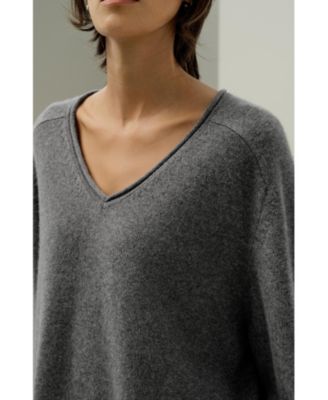 Women's Oversized V-Neck Cashmere Sweater