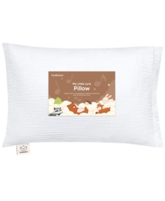 1-Pack Lyra Muslin Toddler Pillow with Pillowcase 13x18, Organic Cotton Muslin Kids Pillow for Boys, Girls, Sleeping, Travel