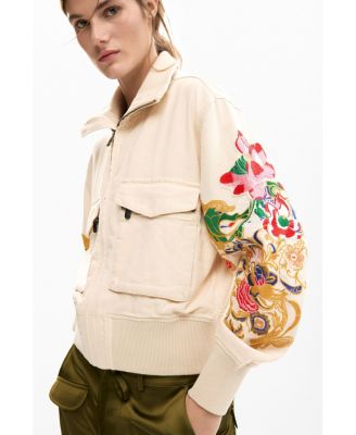 Women's Patch jacket with flowers