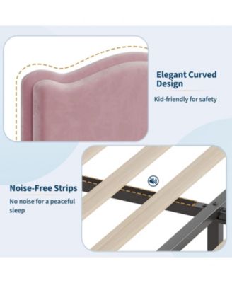 Easy Assembly Twin Size Upholstered Bed Frame Space Saving, for Living Room, Guest Room