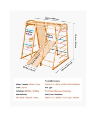 9-in-1 Toddler Indoor Jungle Gym with Climbing and Play Features