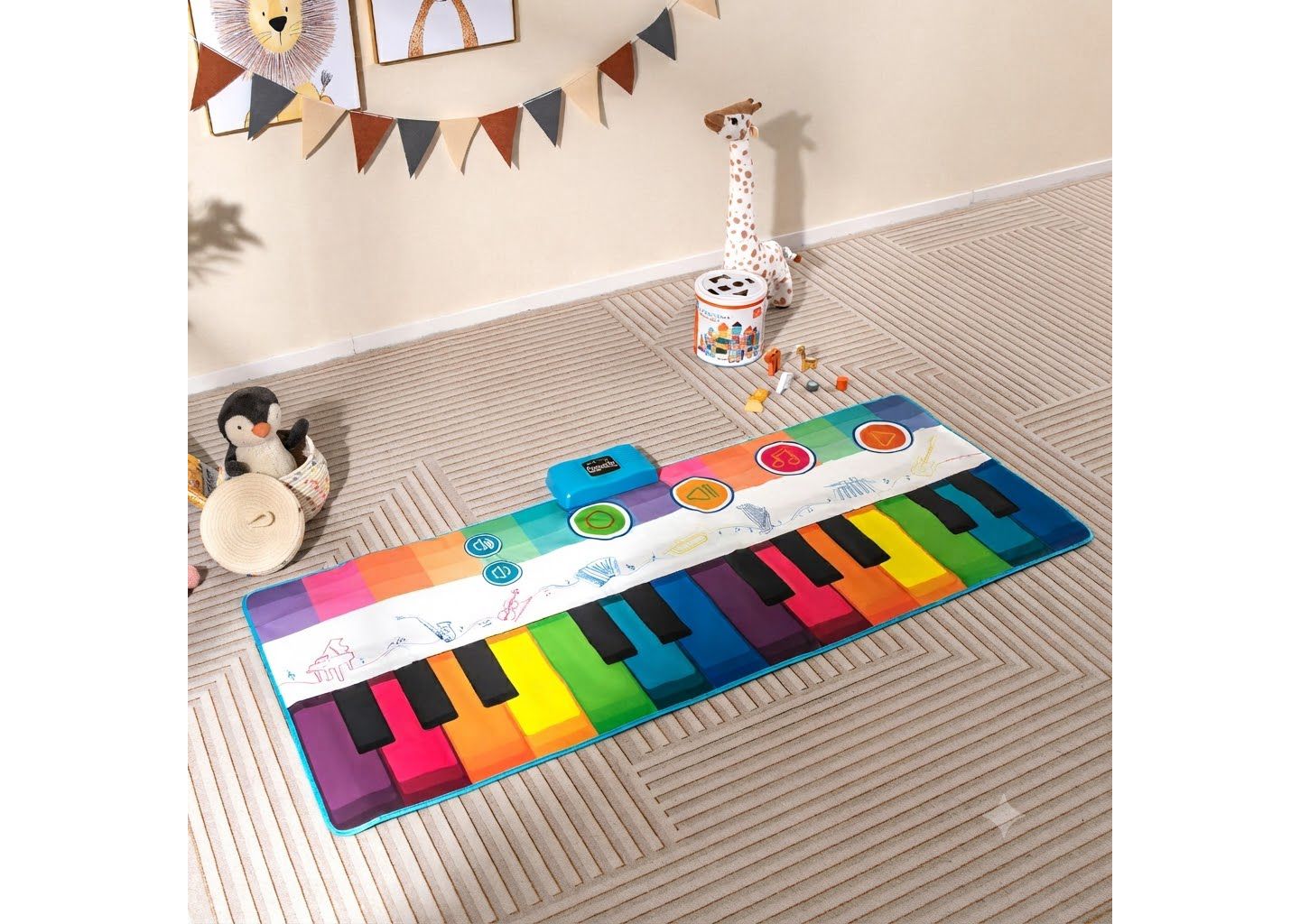 Детская игрушка Slickblue Musical Interactive Floor Piano Dance Mat, Ages 3-7, цвет: Белый / Разноцветный — фото 2