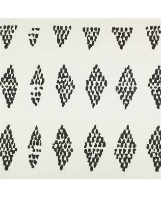 72x72 Cotton Polly Shower Curtain with Black and White Dot Design