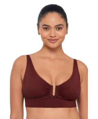 Women's S3 Supportive U-Wire Midkini Swimsuit Top - Palm Royale