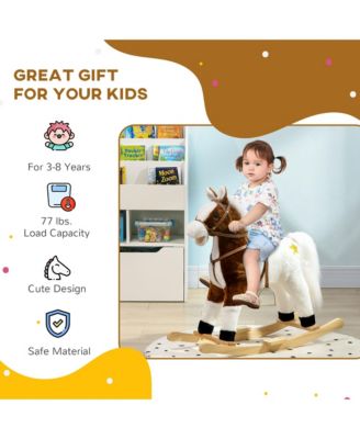 Rocking Horse Toddler Ride on Horse with Sound Saddle,