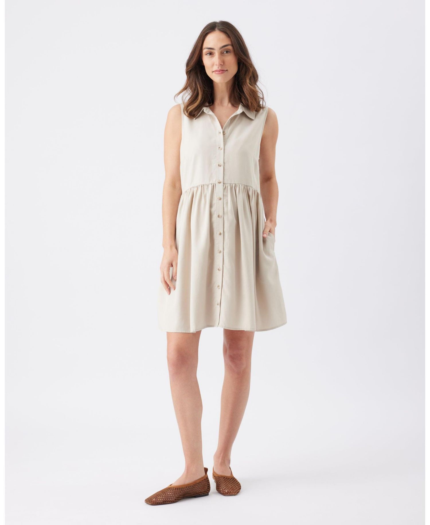 Women's Ripe Chloe Tencel Dress Sand