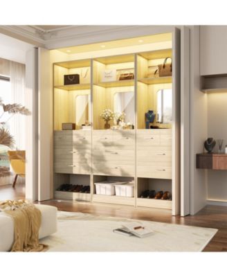 Closet System with Mirror and Drawers