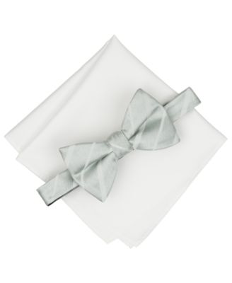 Men's Textured Bow Tie & Pocket Square Set
