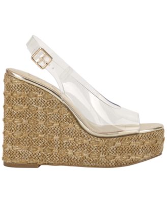 Women's Kaliese Slingback Peep-Toe Platform Wedge Sandals