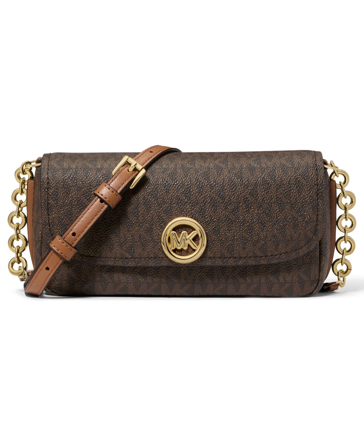 Женская сумка Michael Kors Nolita Small Flap Chain Crossbody, цвет: Коричневый — фото 1