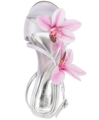 Women's Jylia Strappy Orchid Embellished Stiletto Dress Sandals