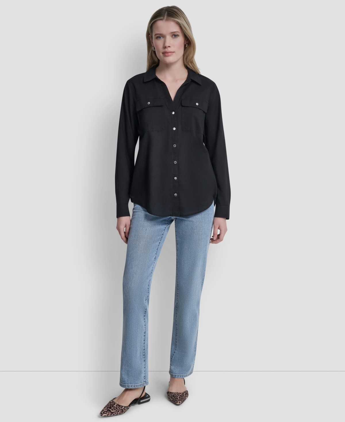 Dkny Women's Collared Neck Shirt