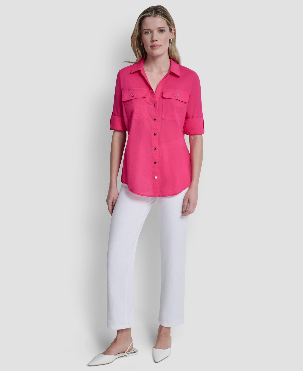 Dkny Women's Collared Neck Shirt