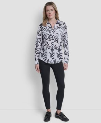 Women's Printed Long-Sleeve Shirt