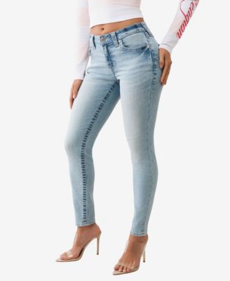 Women's Jennie Mid Rise Skinny Big T Flap Jeans