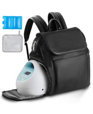 Breast Pump Backpack with Ice Pack, Fits S1/S2, Storage for Pump Accessories & Breastmilk, Portable Carrying Bag, Black