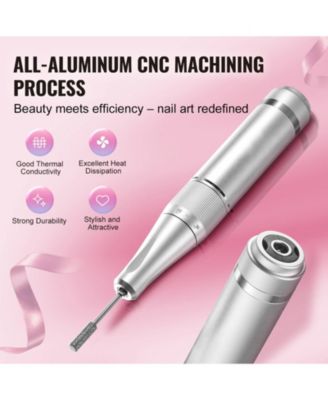 40,000RPM Cordless Nail Drill, LCD Display, 6 Bits & 50 Sanding Bands.