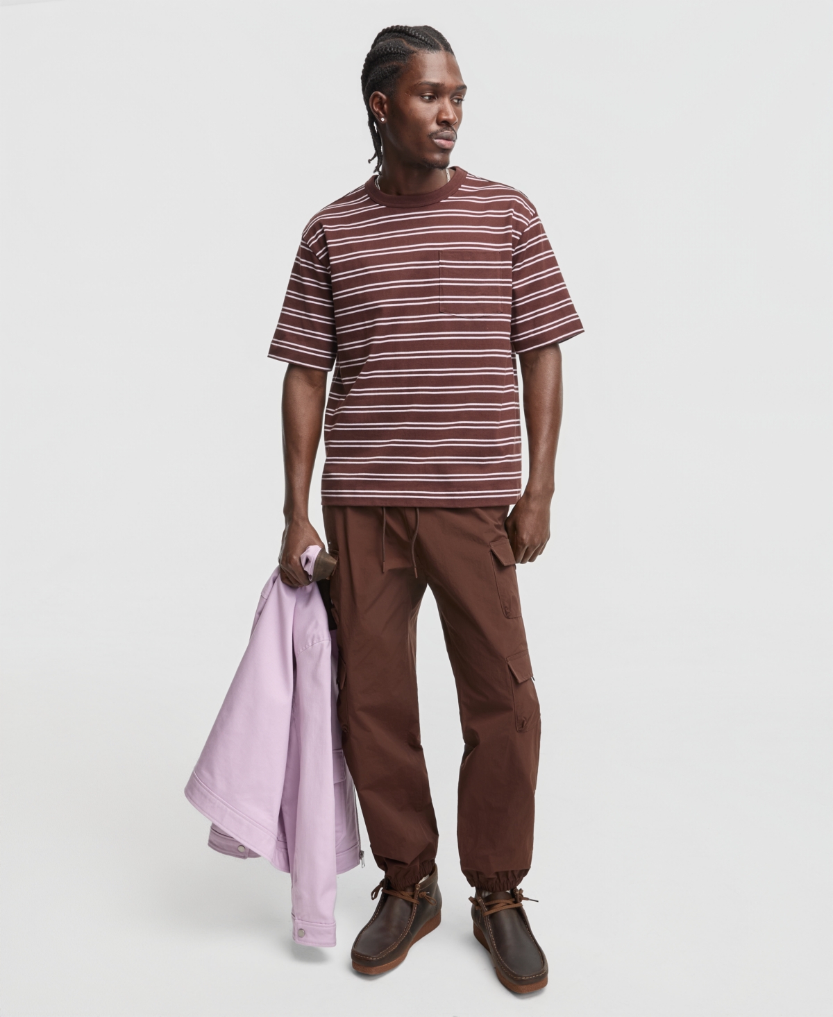 Mode of One Men's Relaxed-Fit Jordan Stripe T-Shirt, Macy's Exclusive