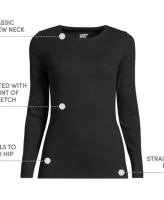 Plus Size Long Sleeve Micro Rib T-Shirt