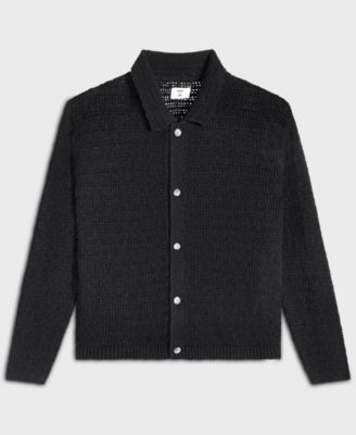 Men's Relaxed-Fit Elio Long-Sleeve Polo Sweater