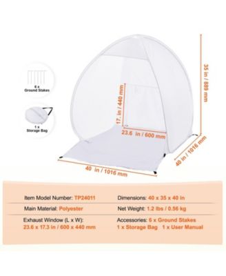 Pop-Up Spray Paint Shelter, 40 x 35 x 40 in Portable Spray Paint Tent with Built-In Floor, Exhaust Window, Storage Bag