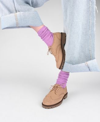 Women's Claudiya Lug Sole Lace Up Oxford Loafers