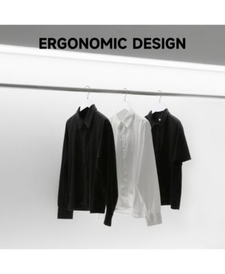 12-Pack Premium Wooden Suit Hangers with Non-Slip Pant Bar, Heavy Duty Solid Wood Coat Hangers for Jackets, Shirts, Dresses, Trousers