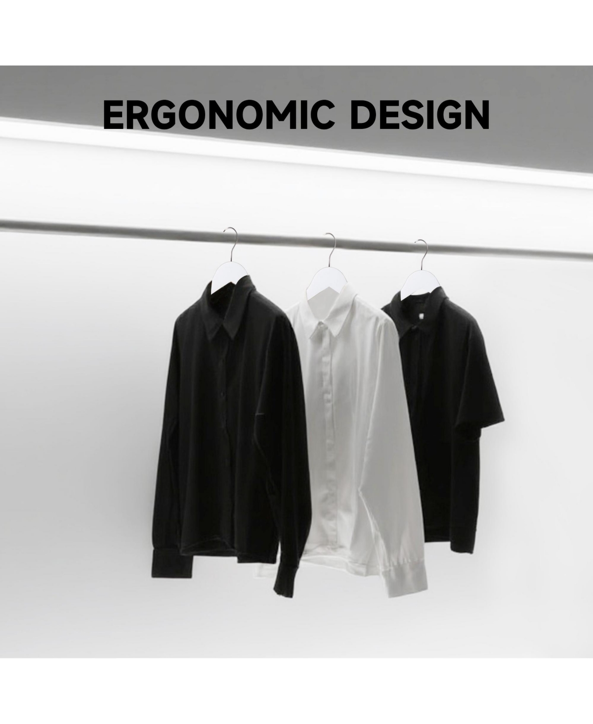 BP4U -Pack Premium Wooden Suit Hangers with Non-Slip Pant Bar, Heavy Duty Solid Wood Coat for Jackets, Shirts, Dresses