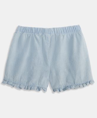 Baby Girls' 3M-24M Mix and Match Ruffled Chambray Shorts