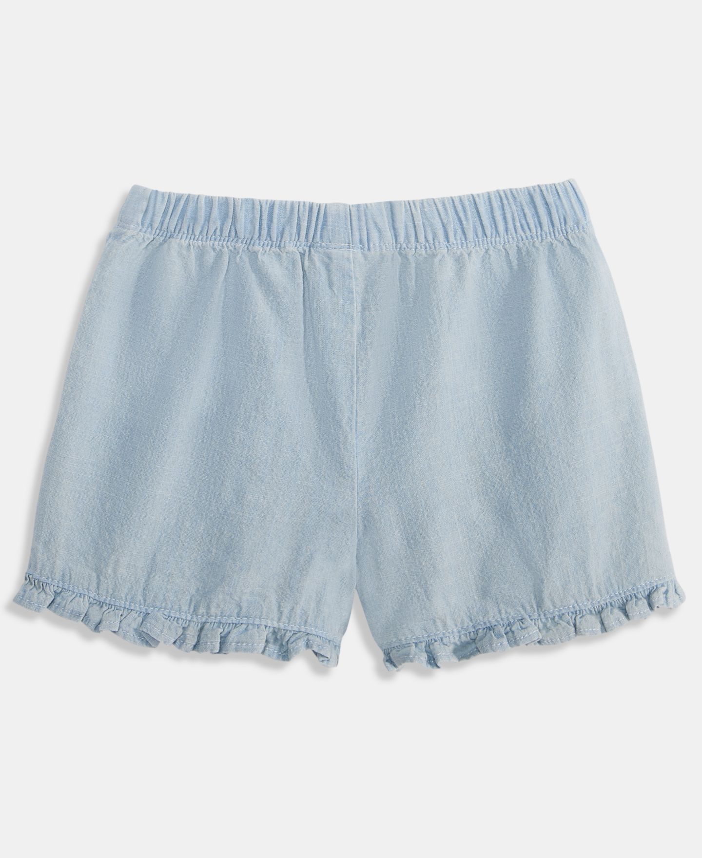 Шорты First Impressions Mix and Match Ruffled Chambray Shorts для девочек-малышей, цвет: Светлая средняя варка — фото 3