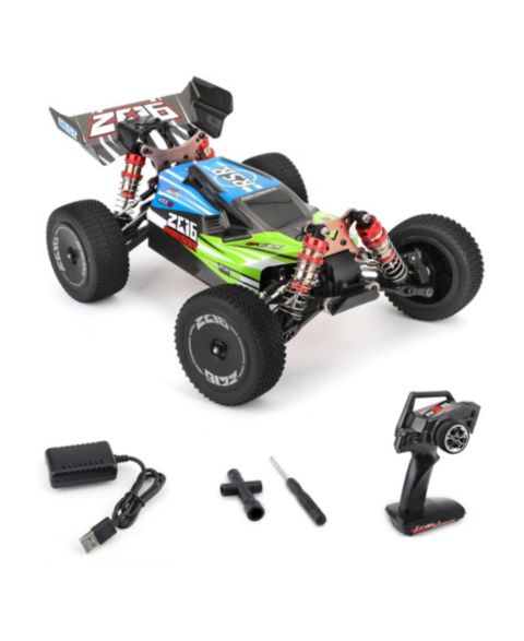 Детская игрушка Bruce & Shark 1:14 Scale 37 Mph High-Speed 4WD Off-Road Monster Truck RC Car, цвет: Зелёный