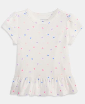 Toddler Girls' 2T-4T Mix and Match Heart-Print Peplum T-Shirt