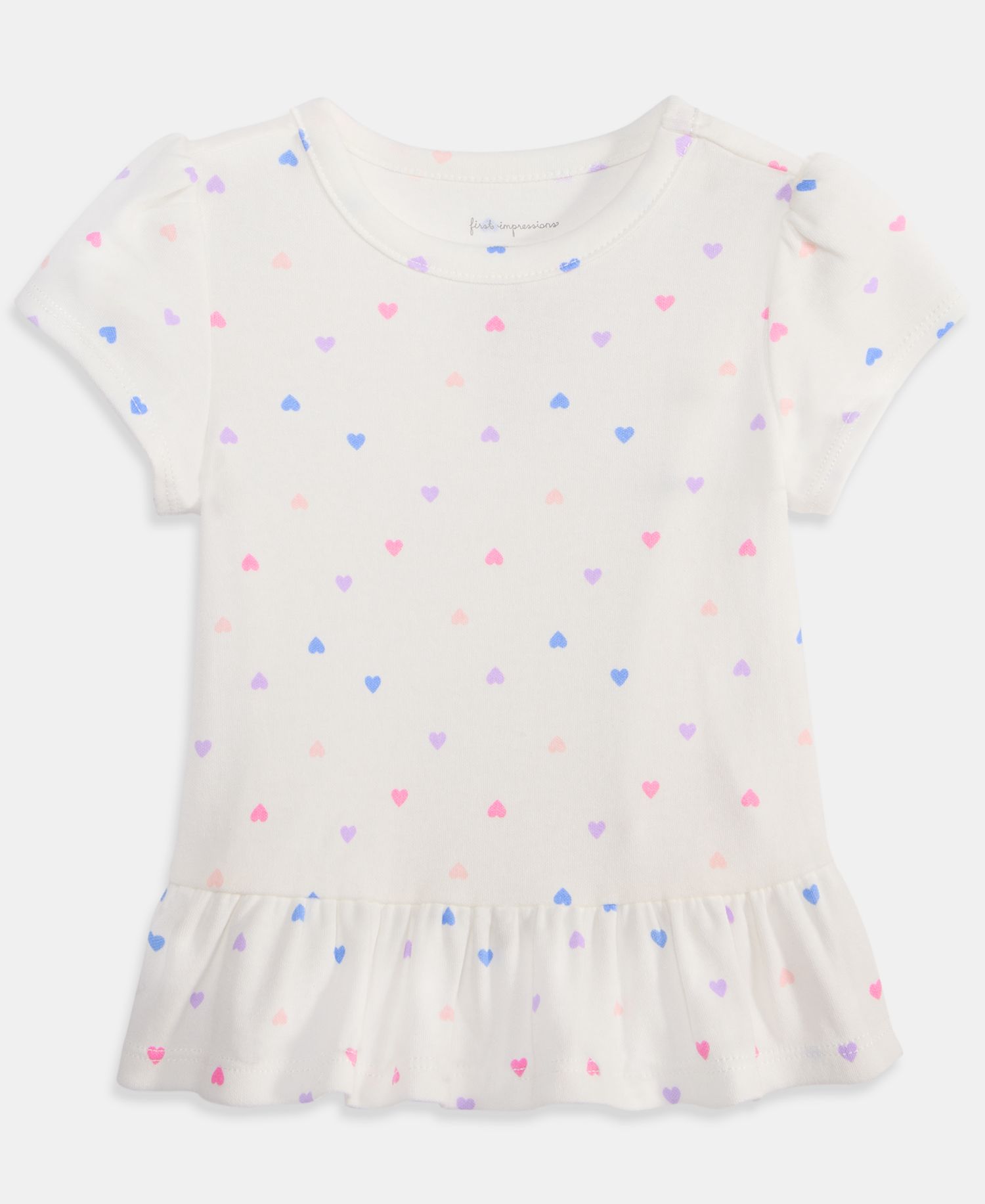Baby Girls' 3M-24M Mix and Match Heart-Print Peplum T-Shirt